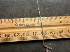 2.06g Vintage Sterling Silver 925 XO Pendant Necklace Adjustable M 17 in