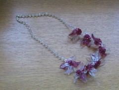 Beautiful Vintage Miriam Haskell Style Czech Glass Flower Necklace