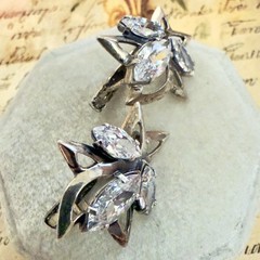 Superb 925 Sterling Silver & Gemstone Earrings – Vintage East European -#1881
