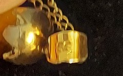 Vtg 70’s 1/90 GF 12k Gold Tigers Eye Agate Italian Horn Pendant & 17″ Necklace