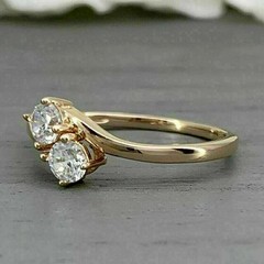 2CT Round Cut Lab-Created Solitaire Women’s Wedding Ring 14K Yellow Gold Plated