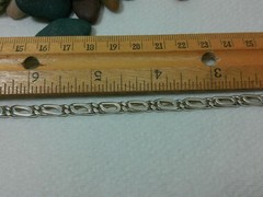 VTG 950 Sterling Silver Anchor Mariner Dbl Linked Chain Tennis Bracelet 8 1/8″