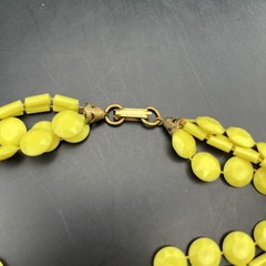 Extra Long Yellow Bead Necklace Bright Vibrant Colorful Bold 56 In Vintage