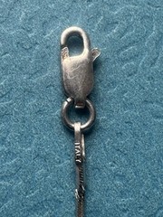 Vintage.925 Sterling Silver Angel on Heart Pendant Necklace Size 16”