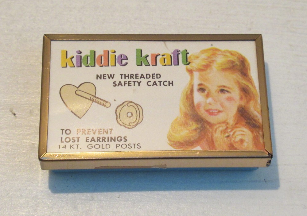 Vintage 1950-60’s 14K Gold Filled Heart Screw Back Post Earrings by Marathon Co.