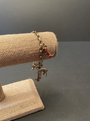 Child’s Vintage Charm Bracelet Enamel Dogs Puppies Theme 1960’s Nostalgia