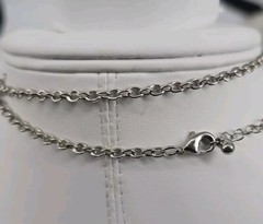 Vintage Claire’s Necklace Silver Chain With Heart Cage Pendant 18.5″ Drop