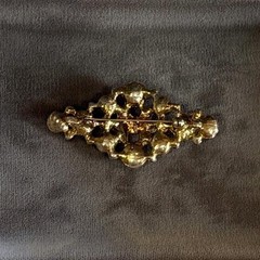 Vintage Art Deco Rhinestone Brooch Silver Tone Marquise Diamond Openwork Pin