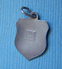 Vintage Kenya Africa shield silver charm