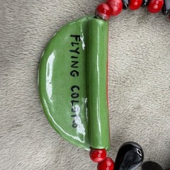 Vintage Flying Colors Necklace Watermelon Ceramic Fruit Summer Picnic 25”