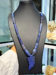 Rare Antique Tibetan Lapis Lazuli Beaded Necklace