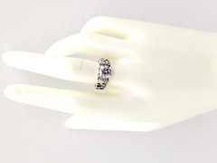 Vintage Elegant RING Silver 925 with Bright Stone -size: 8.75US (18.5mm)| UA #56