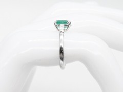 Vintage 1940s $4000 2.30ct Colombian Emerald VS G Diamond Platinum Ring 5g