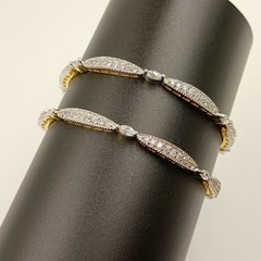 Handmade South Indian CZ Bangle Set 22K Gold Plated Bridal Wedding Jewelry Sets