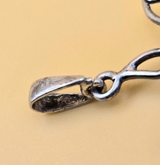 Vintage Sterling Silver 925 Amber Tiger’s Eye Sun Pendant 1″