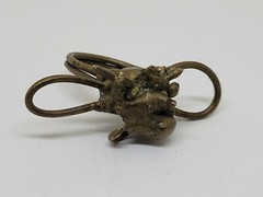 Vintage Brutalist Modernist Brass Abstract Free Form Ring Size 6