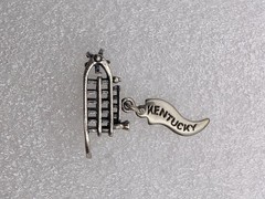 Wheeler Manufacturing WM Sterling Silver Paddle/Steam Boat Charm Kentucky