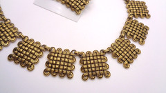 Vintage Metropolitan Museum of Art MMA Woven Celtic Knot Necklace & Clip Earring