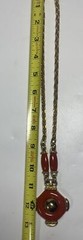 Vintage Signed Christian Dior Heavy Chain Pendant Necklace Germany 1974
