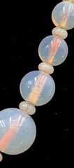 VTG LOUIS ROUSSELET France Graduated French Opaline Glass NECKLACE