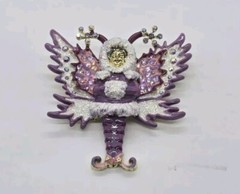 Kirks Folly Felicia Frost Snow Angel Pin Pendant Gold tone Legacy Collection