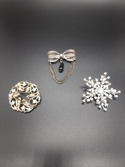 Lot of 3 Glamorous Vintage 1950’s – 1970’s Brooches Pins – Coventry & Unbranded