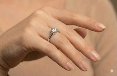Platinum Vintage Engagement Ring 1.05ct. Lab Grown Euro-Cut Diamond