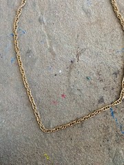 Vintage Necklace Gold Chain Collar Costume Semi Chunky