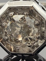 Vintage 14K White Gold Old European Cut Diamond Ring 0.60 CTW Size 6.25 Estate