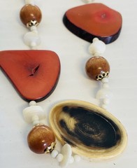 Vintage Lucite Resin & Acrylic Plastic Statement Necklace Lot (3 Pieces)
