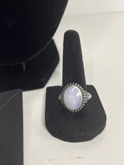 Vintage 925 Silver Lot: Rutilated Quartz Pearl Earrings Cameo Ring Shell Necklac