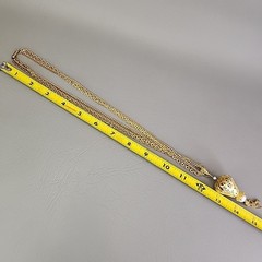 Vintage Celebrity Tassel Necklace Teardrop Imitation Pearl Layered Gold Tone 24″