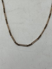 Antique Bronze Pocket Watch Fob Chain 14.5”- Broken End