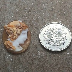 (ME-120) Shell Cameo Loose Stone: Hermes, God of Wednesday (Day of the Week Seri