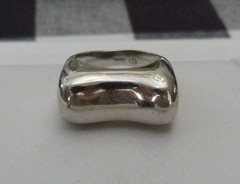 CLASSIC ITALY MODERNIST SCULPTURAL CHUNKY STERLING SILVER RING SIZE 7 1/2