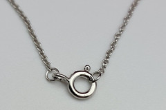 Vintage BEST FRIENDS Heart Pedant Necklace Set 18 Inch Sillver-Tone Spring Ring