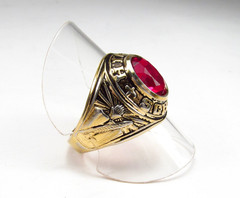 Vintage Vargas USA 18K GE Salesman Sample Display High School Class Ring Sz 8.75