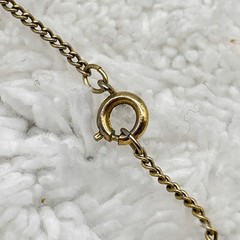 Vintage Monogram Necklace Initial Letter J Pendant Gold Tone Faux Pearl 15″