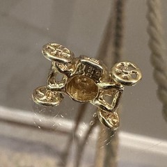 Vintage Gold Plate over 925 Sterling Silver Tiny Cinderella’s Carriage Charm
