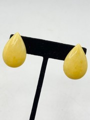 Vintage yellow stone teardrop earrings