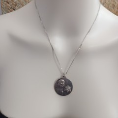 Theater Mask Silver Pendant Necklace Drama Comedy Art Vintage Masks Dramatic