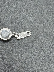 Vintage Silver Tone Clear Crystal Bezel Station Bracelet 7″