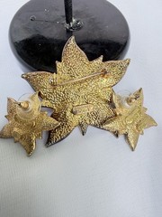 Eisenberg Vintage Ice Signed Holiday Poinsettia Brooch And earrings