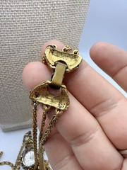 Unsigned Goldette Watch Pendant Necklace
