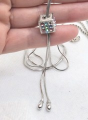 Set Of 3 Silver Tone Necklace Pedant Chain Charm.