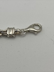 VTG Sterling Silver Rope Bracelet-7 Inches 4.4mm Wide