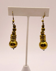 Vintage Artisan Statement Brass Made in India Necklace and Earrings