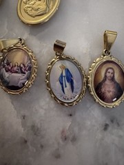 Vintage Religious Pendant Lot Stainless Steel Waterproof Antique