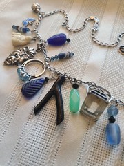 Vintage Sterling Silver Talisman Charm Necklace, Green Man, Buddhas, Rings &MORE