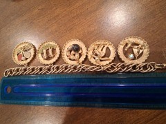 Vintage Gold Tone Sports Charm Bracelet 7″ Sailing, Skiing, Bowling, Golf…